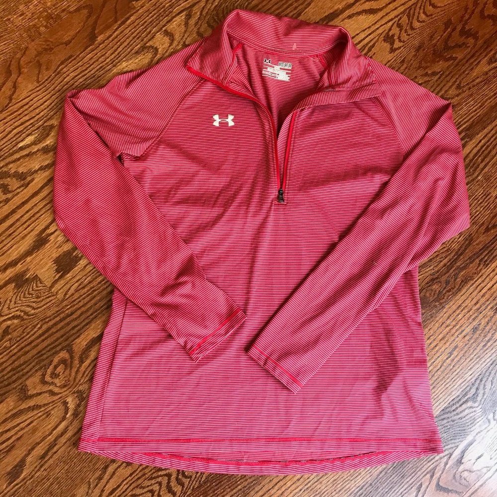 Women Under Armour Cold Gear Loose Long Sleeve 1/4 Zip Size M